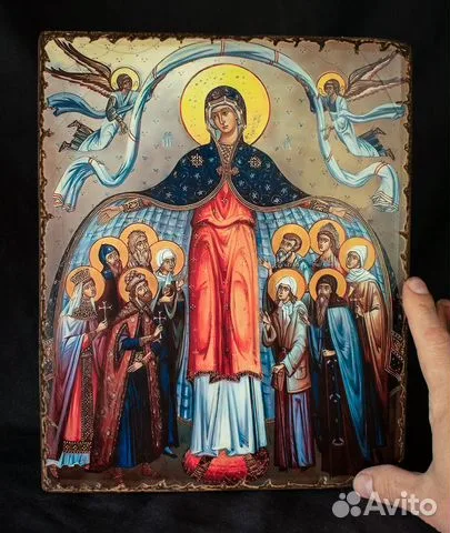На память: Икона "Покров Пресвятой Богородицы" Старение