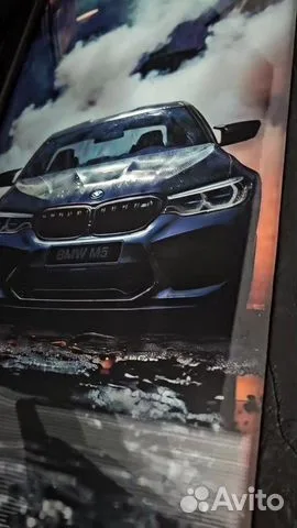 В подарок: Нарды под стеклом «BMW M5 Ангельские глазки»