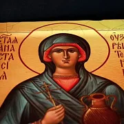 Деревянная Икона "Св. Анастасия Узорошительница" — красивый подарок — фотография 3
