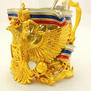 Бронзовый подстаканник «Герб РФ» №3 — красивый подарок — фотография 2