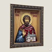 Икона резная Святой Владислав Сербский в подарок — фотография 2