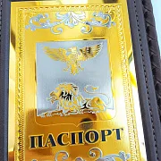 Обложка на паспорт из кожи «Герб Белгородской области» — красивый подарок — фотография 2