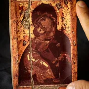 Иконка "Владимирская" Божией Матери. 15 см — необычный подарок — фотография 1