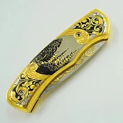 Дамасский складной нож «Медведь» №3 — красивый подарок — фотография 4