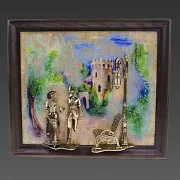 Картина «Вечерняя прогулка. Кисловодск. Замок» на ониксе с подсветкой — необычный подарок — фотография 5