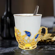 Кофейная чашка "Васильки" — необычный подарок — фотография 1