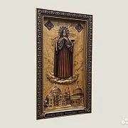 Икона Неугасимая свеча Богородица резная из дерева — необычный подарок — фотография 2