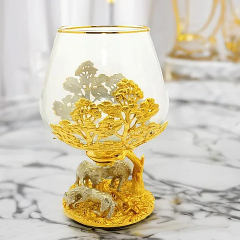 Бокал для коньяка "Разъяренные волки" — оригинальный подарок
