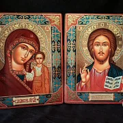Подарочная венчальная пара. Казанская Богоматерь и Вседержите — фотография 1