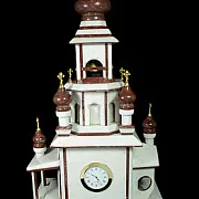 Каминные часы «Церковь» из лемезита и мрамора в подарок — фотография 3