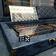 Нарды под стеклом «Золотая классика» — необычный подарок — фотография 9