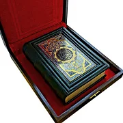 Коран с гравюрой — книга в кожаном переплёте — красивый подарок — фотография 4