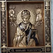 Резная Икона Николай Чудотворец — красивый подарок — фотография 10