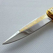 Складной нож «Волк и луна» — оригинальный подарок — фотография 5
