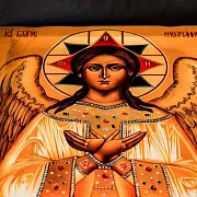 Икона "Спас Благое молчание" ручная работа — оригинальный подарок — фотография 5