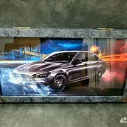 Подарочные нарды под стеклом «BMW против Mercedes» — фотография 4