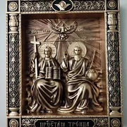 Резная икона Пресвятая Троица (Новозаветная) в подарок — фотография 4