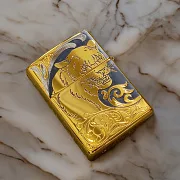 Зажигалка Zippo с гравировкой "Пантера" №2 — оригинальный подарок — фотография 1