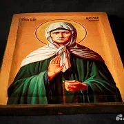 Икона "Святая Матрона Московская"+подставка — красивый подарок — фотография 4