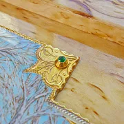 Деревянные нарды «Схватка» с позолоченной златоустовской гравюрой в подарок — фотография 4