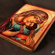 Икона Божией матери "Сладкое лобзание" — красивый подарок — фотография 3